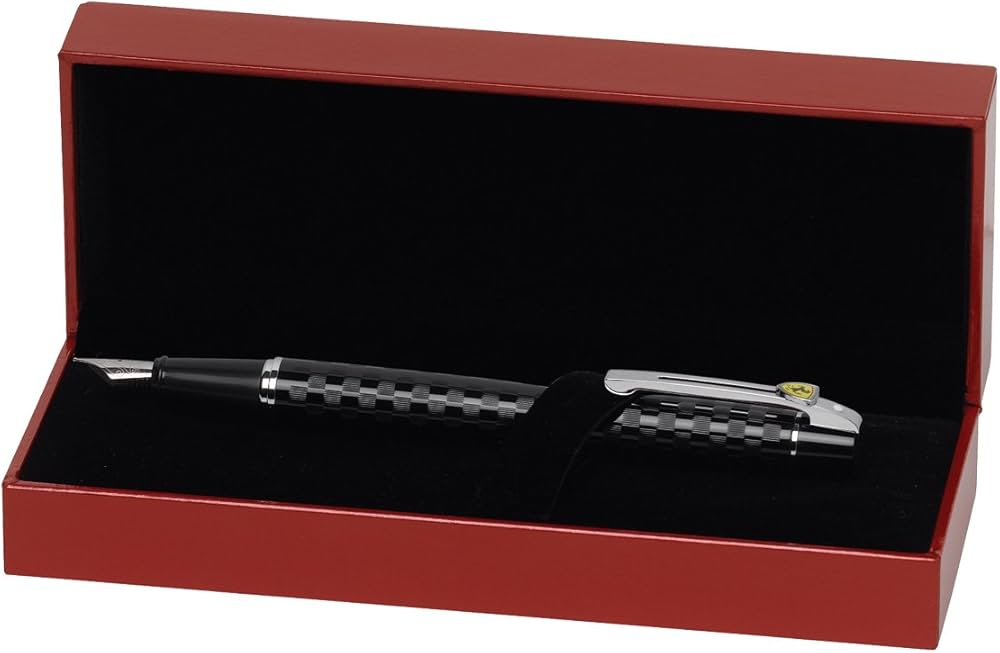 SHEAFFER Ferrari SF300 Checkered Flag Black Fountain Pen-Medium