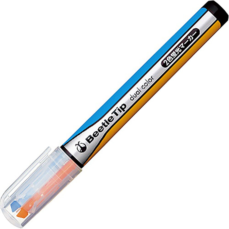 KOKUYO Beetle Tip Dual Col Blue/Orange Highlighter Default Title