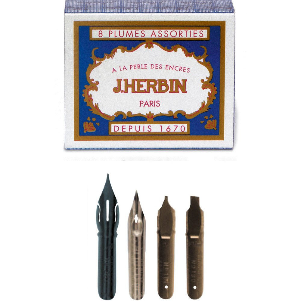 JACQUES HERBIN Box of 8 Assorted Nibs No.2