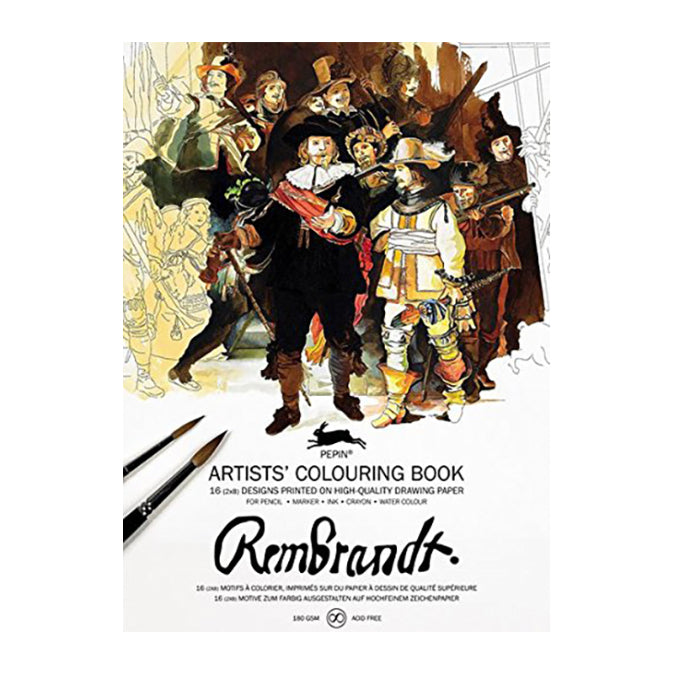 PEPIN Artists' Colouring Book Rembrandt Paintings