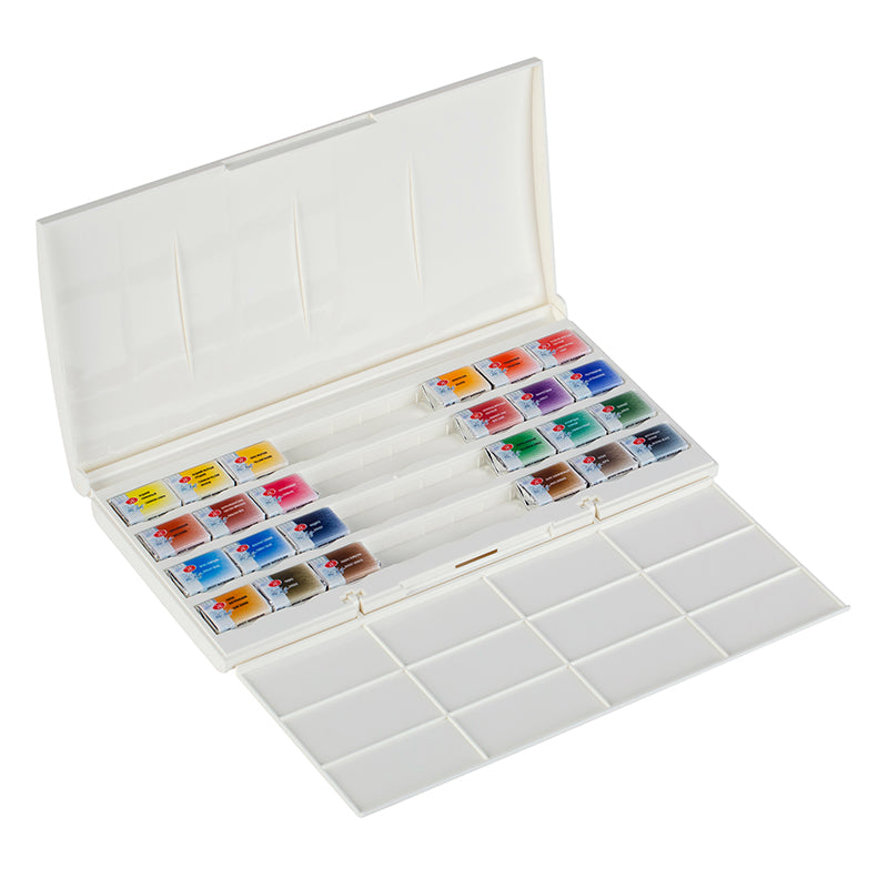 WHITE NIGHTS Artists Watercolour Set 24 pans Plastic Box