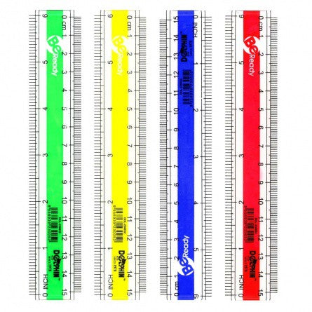 DOLPHIN Ruler DOL230076 Straight 6"/15cm