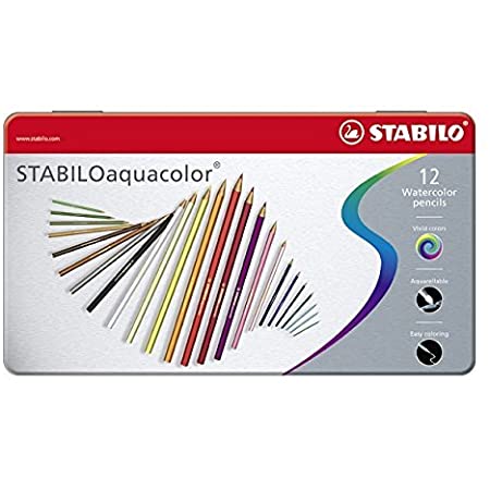 STABILO aquacolor 1612 Metal Box of 12s
