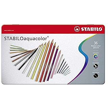 STABILO aquacolor 1636 Metal Box of 36s