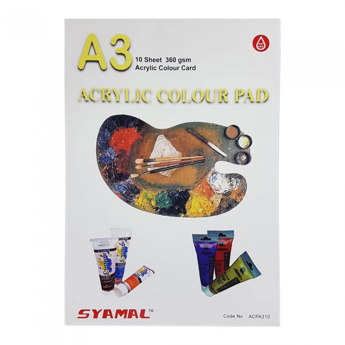SYAMAL Acrylic Colour Pad A3 360g 10s