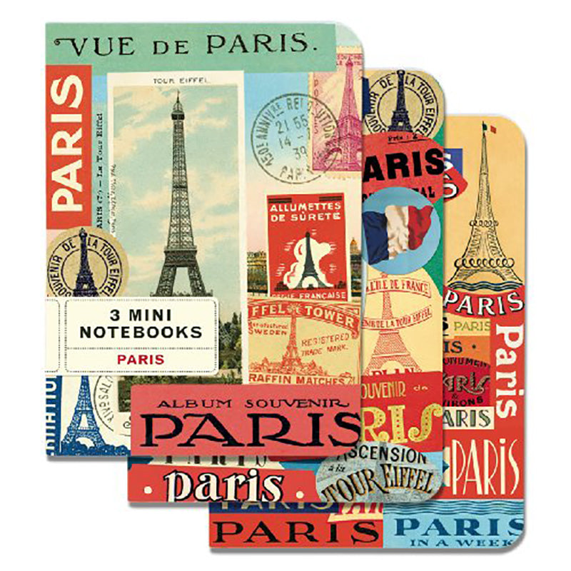 CAVALLINI & CO 3 Mini Notebooks-Paris Default Title