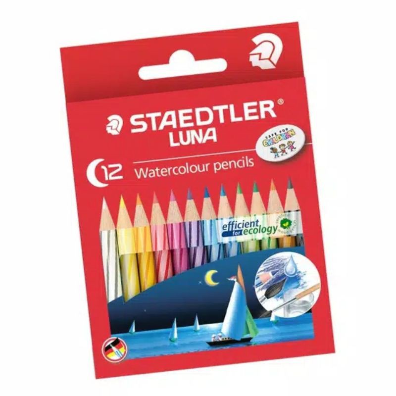 STAEDTLER Luna Watercolour Pencil 137 12 Half-Length (Short) Colours