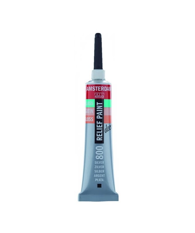 TALENS Decorfin Relief Paint 20ml 800 Silver