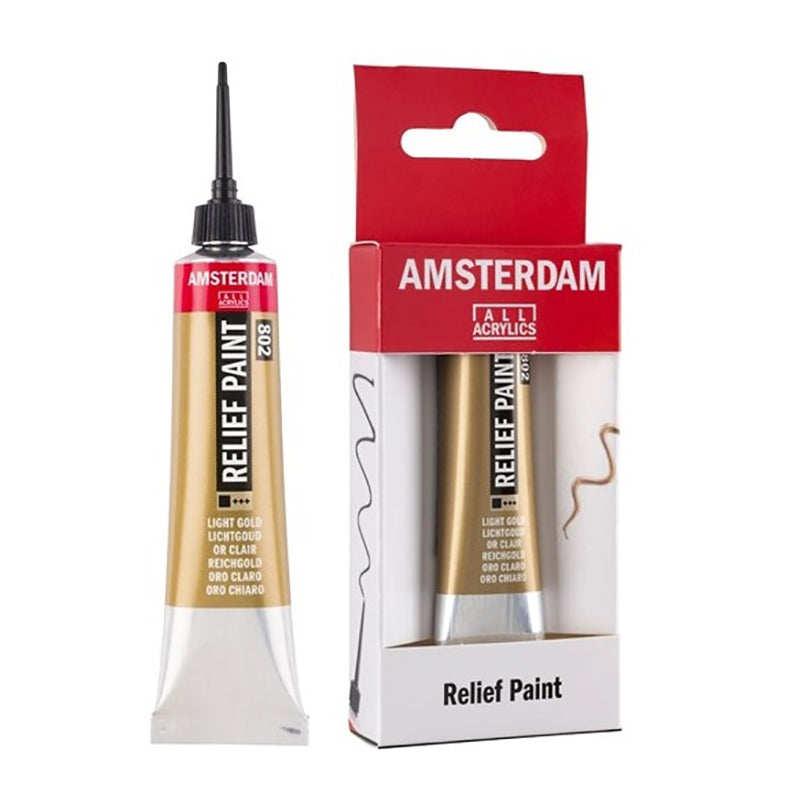 TALENS Decorfin Relief Paint 20ml 802 Light Gold