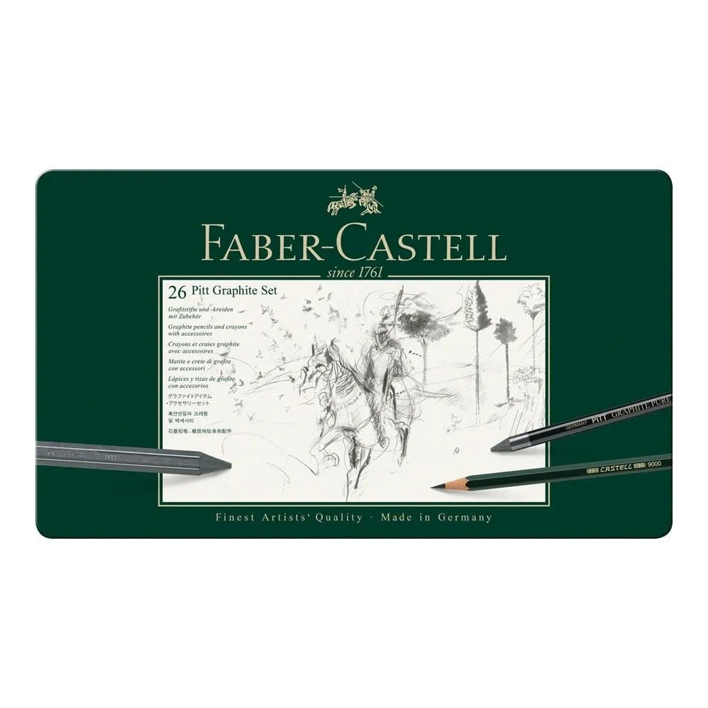 FABER-CASTELL PITT Graphite Set Tin of 26 Large 112974