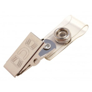 CBE Badge Clip 504P Clear Plastic+Metal Clip 100s