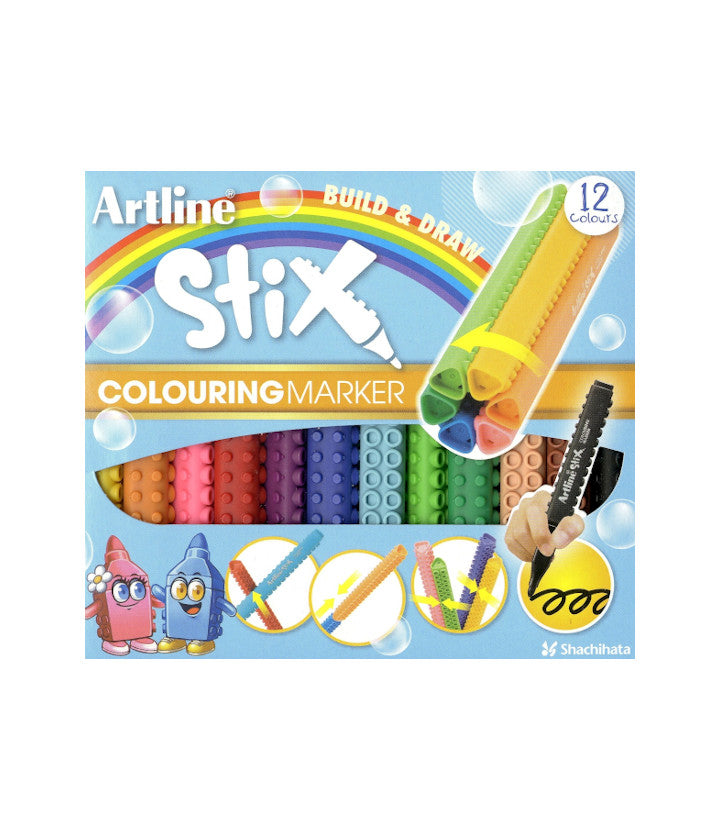 ARTLINE Stix Colouring Marker 12 Col Set