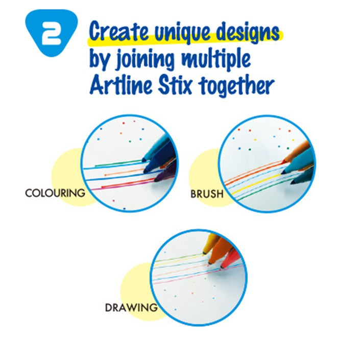 ARTLINE Stix Colouring Marker 12 Col Set
