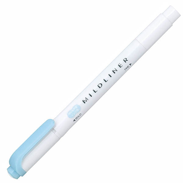 ZEBRA Mildliner Highlighter WKT7 Mild Blue