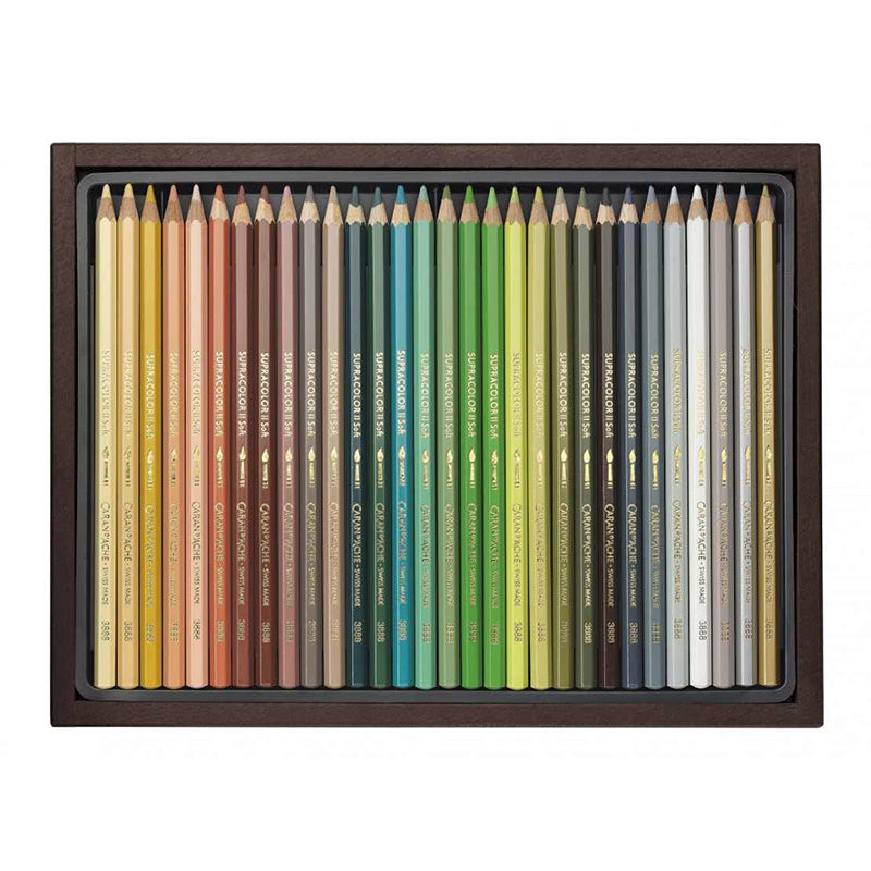 Caran d Ache THE WOODEN BOXES 30SUP+30PBL 3002.46