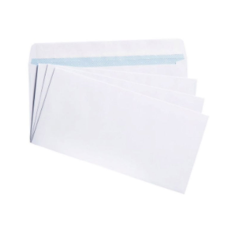 MNI Envelopes 80g 4x9in Peel & Seal Pocket 50s