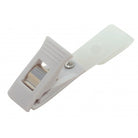 CBE Badge Clip 86320 White Plastic Strip+Clip 100s