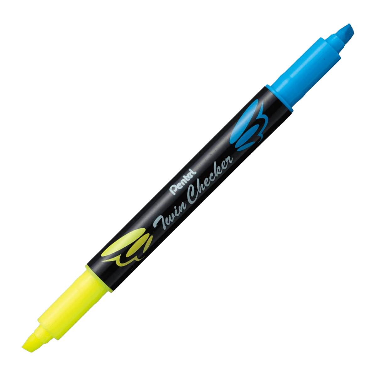 PENTEL Twin Checker Highlighter-Yellow.Sky Blue