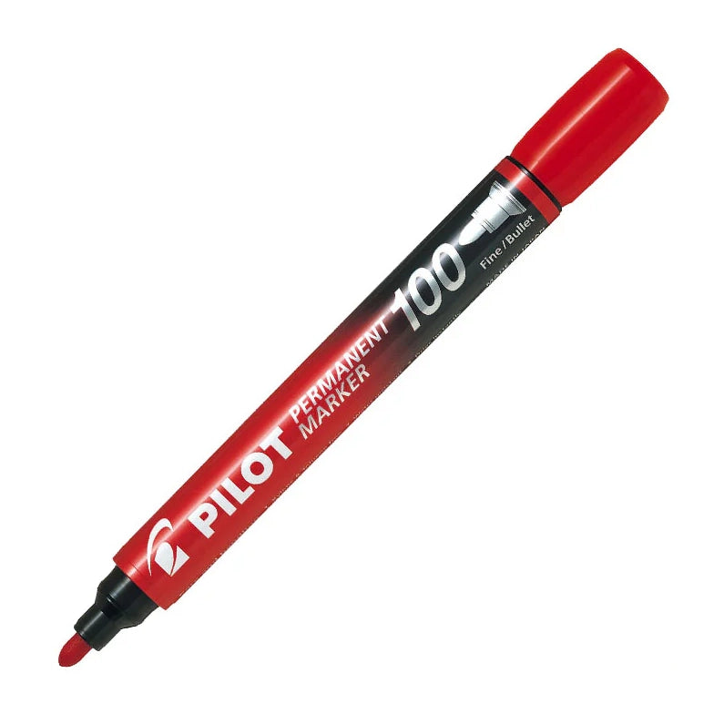 PILOT 100 Permanent Marker-Bullet Red