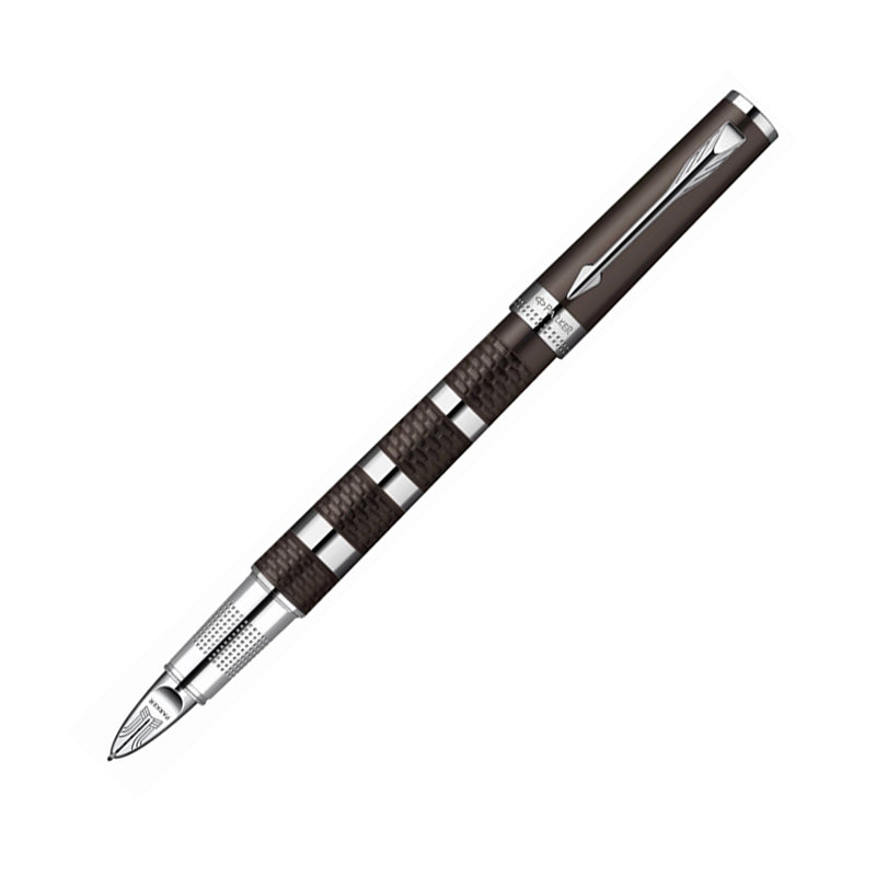 PARKER Ingenuity 5th Technology Pen Large Daring Black Rubber Rings Metal with Chrome Trim