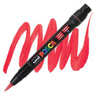 UNI POSCA Marker Brush Tip Red