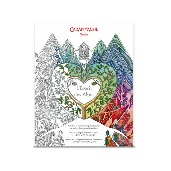 CARAN D'ACHE Colouring Esprit Des Alpes Colouring Book 25s Default Title
