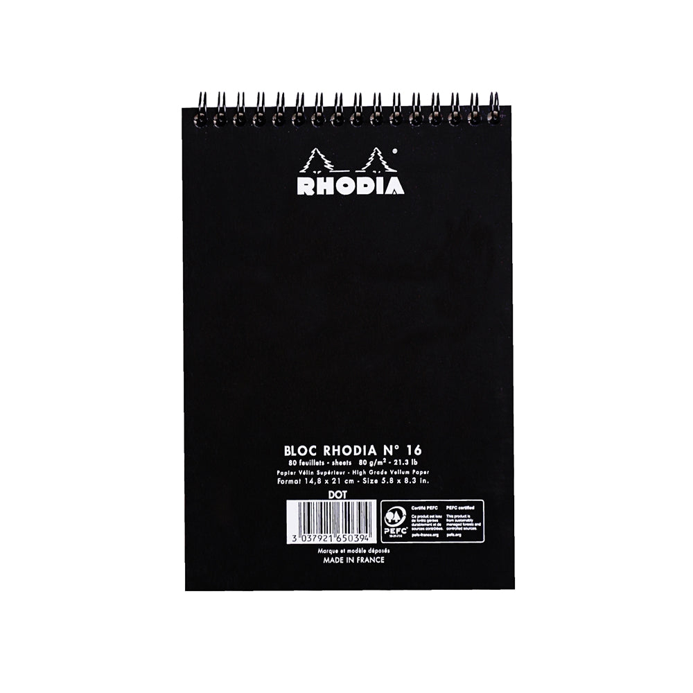 RHODIA Classic Notepad A5 148x210mm Dot Black Default Title
