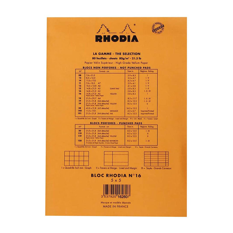 RHODIA Basics Yellow No.16 A5 148x210mm Orange Default Title