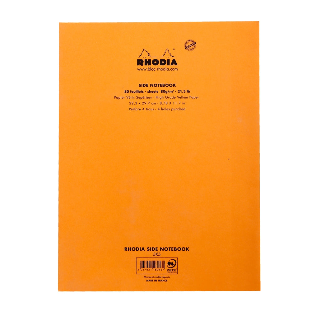 RHODIA Basics Side Pad A4 223x297mm 5x5 Sq Orange Default Title