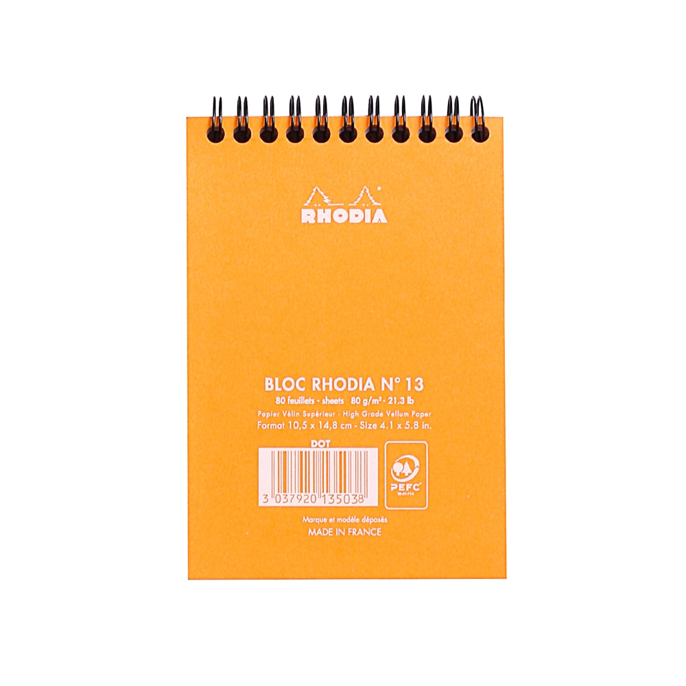 RHODIA Classic Notepad A6 105x148mm Dot Orange Default Title