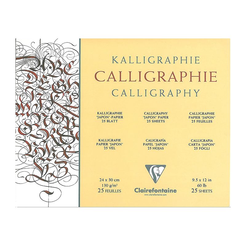 CLAIREFONTAINE Calligraphy Pad 24x30cm 130g 25s Cream