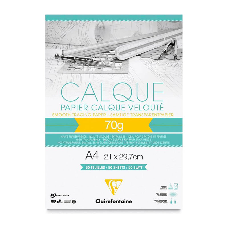 CLAIREFONTAINE Tracing Paper Pad A4 70/75g 50s Default Title