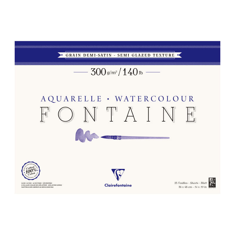 CLAIREFONTAINE Fontaine 4 Sides Semi Glazed 300g 36x48cm 25s