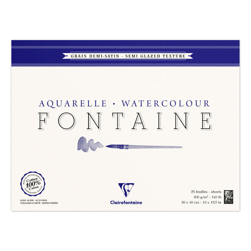 CLAIREFONTAINE Fontaine 4 Sides Semi Glazed 300g 30x40cm 25s