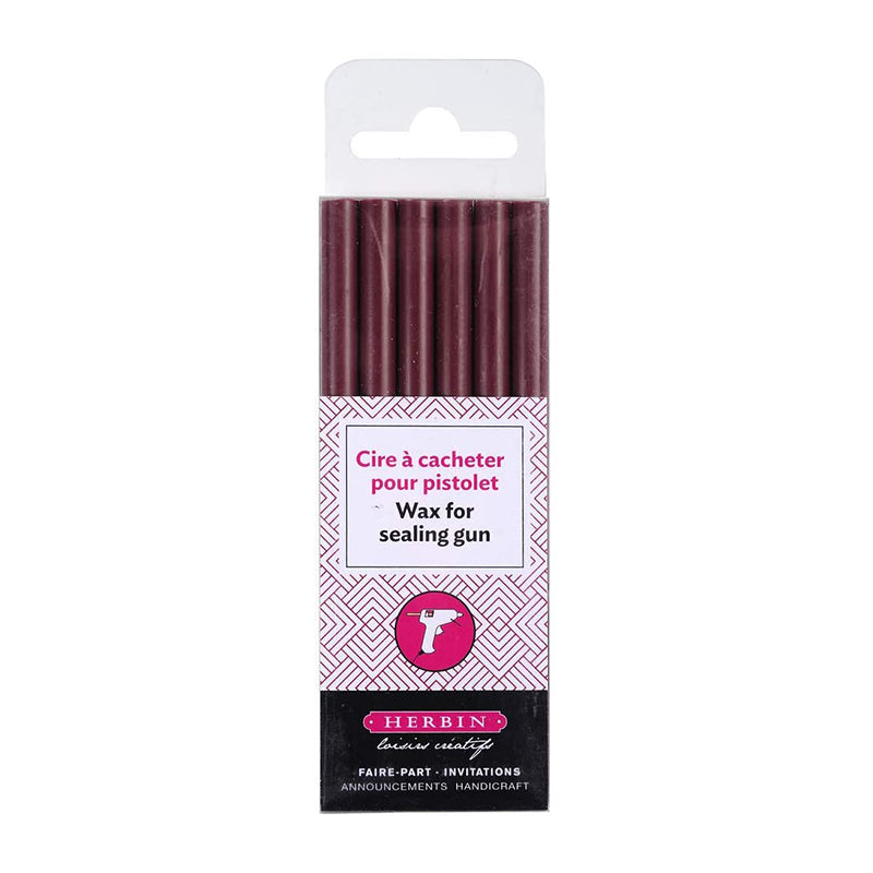 J.HERBIN Wax Gun Sticks 6x Burgundy