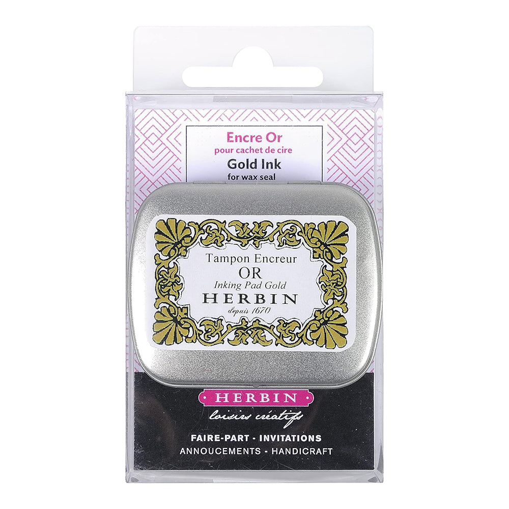 JACQUES HERBIN Ink Pad for Wax Seal Gold
