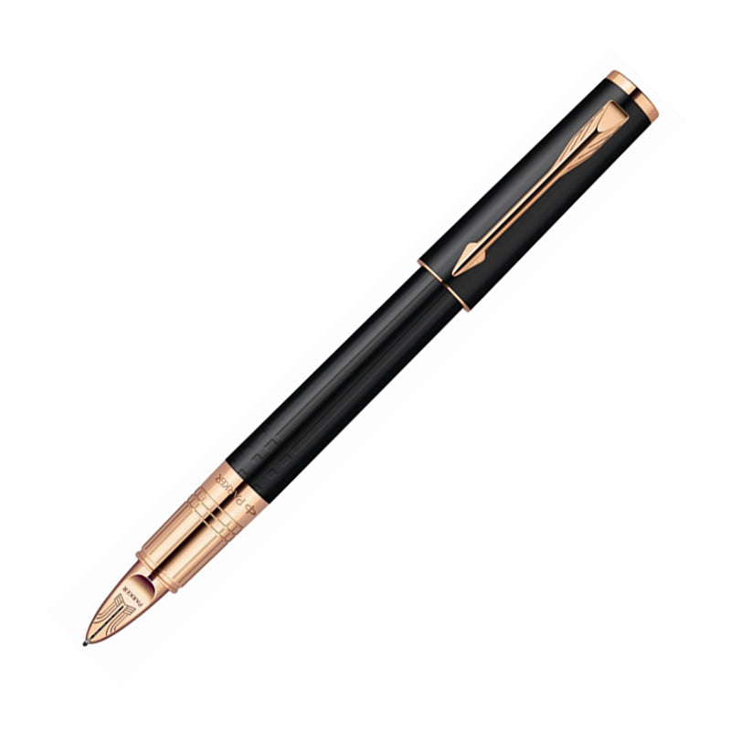 PARKER Ingenuity 5th Technology Pen Slim Black Rubber with Pink Gold Trim