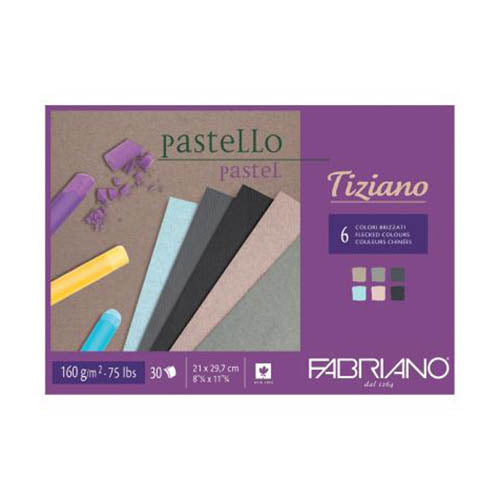 FABRIANO 5690 Tiziano 6 Flecked Colours Pastel Pad 297x420mm Default Title