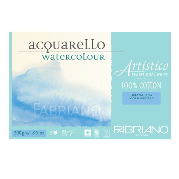 FABRIANO Artistico Cold Pressed 200g 12"x18" 25s