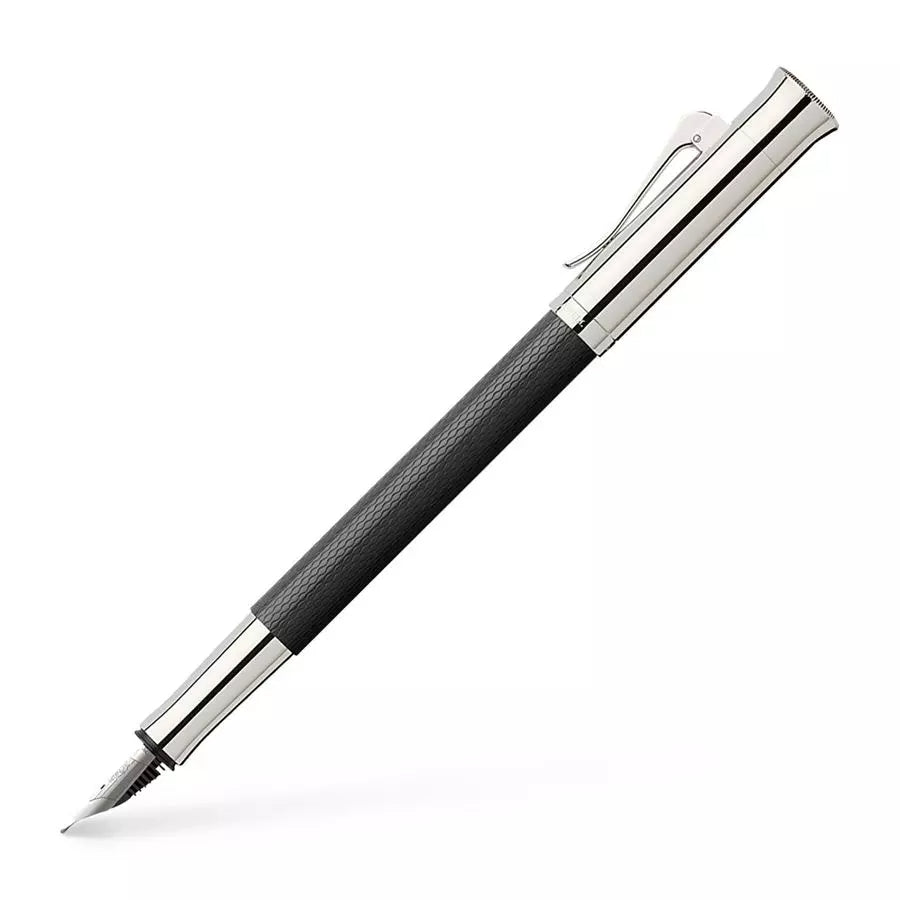 GRAF VON FABER CASTELL Guilloche Black Fountain Pen-Broad