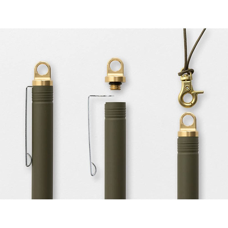 TRAVELERS Brass Ball Pen Olive Edition