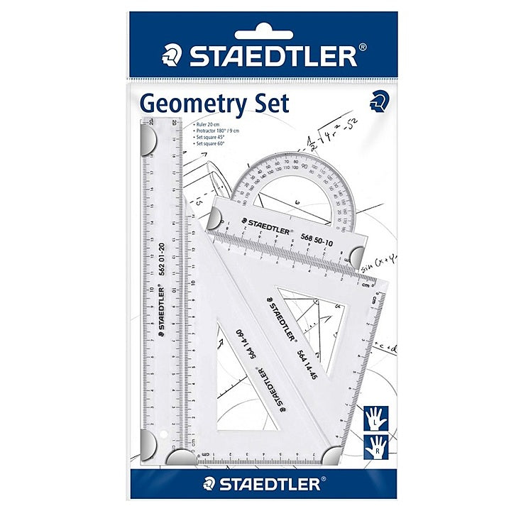 STAEDTLER Geometry Set 4s Transparent Box 569-0
