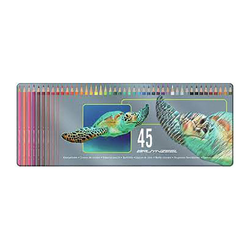 BRUYNZEEL Colour Pencils Tin of 45 Sea Turtle