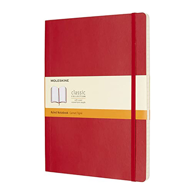 MOLESKINE Classic XL Ruled Soft Scarlet Red