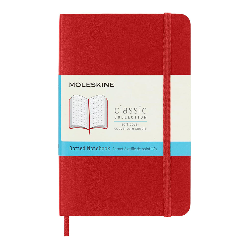 MOLESKINE Classic Pocket Dotted Soft Scarlet Red