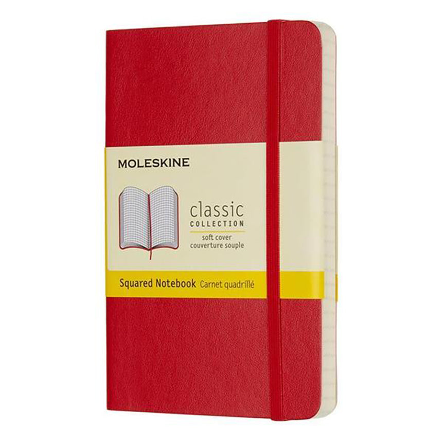 MOLESKINE Classic Pocket Squared Soft Scarlet Red