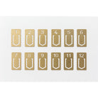 TRAVELERS Brass Clips Number