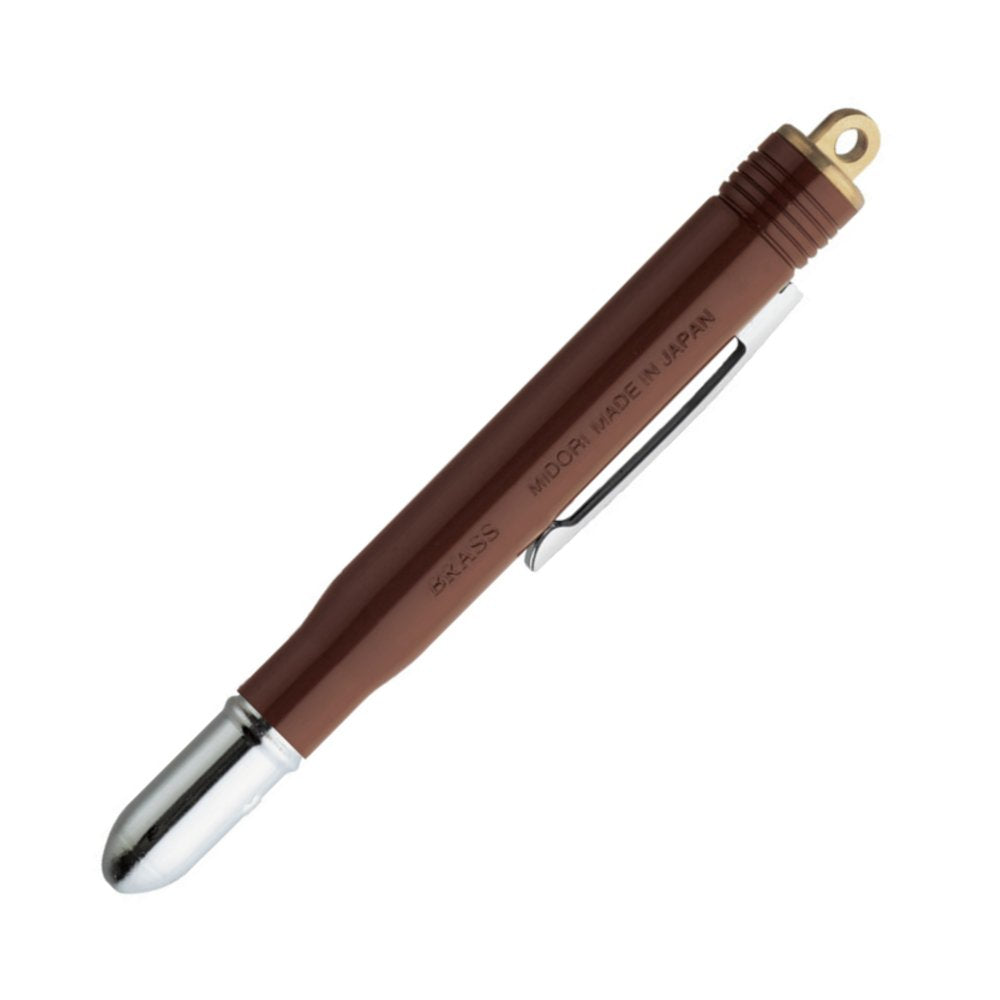 TRAVELERS Brass Ball Pen Coated Paint Brown