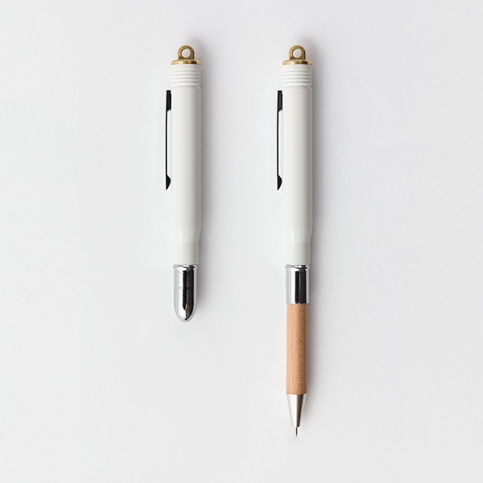 TRAVELERS Brass Ball Pen Coated White