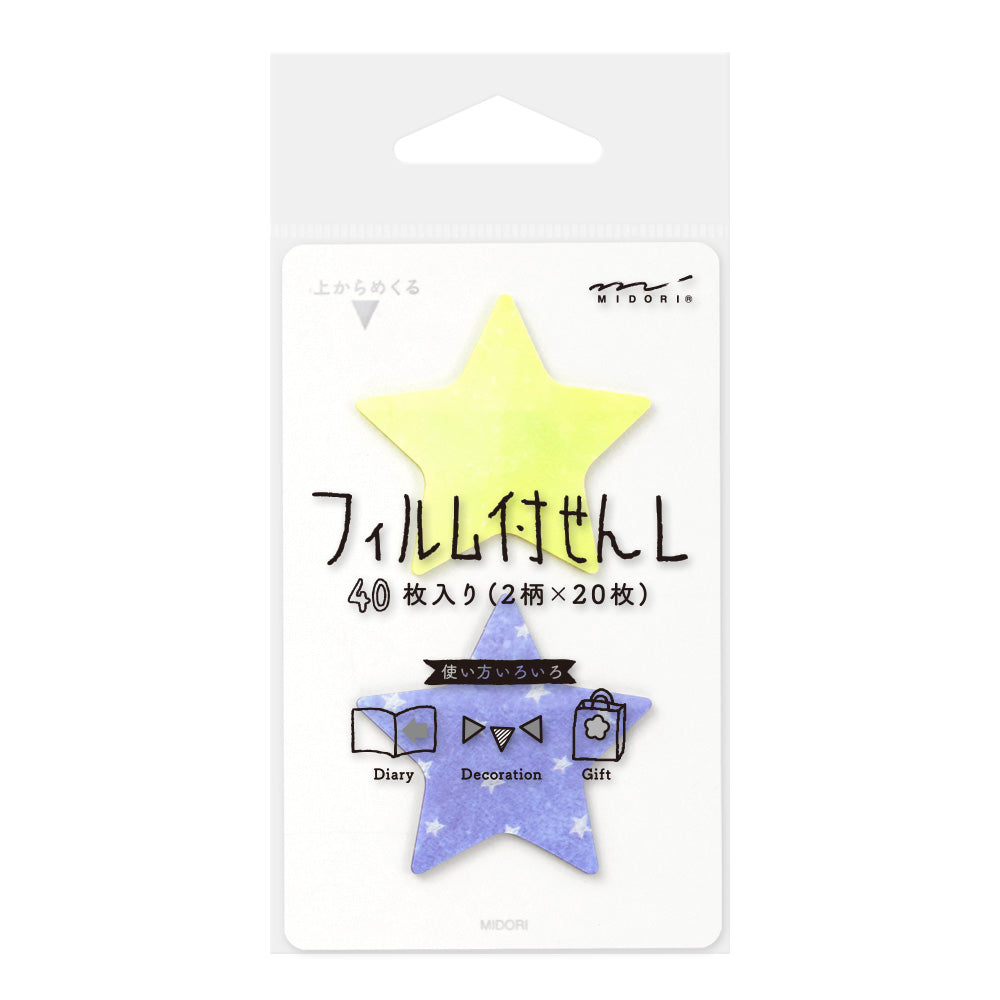 MIDORI Sticky Memo Film L-Star